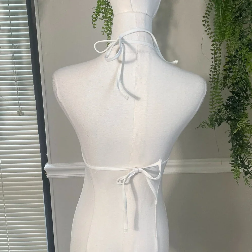 Frankies Bikinis | Sky Ribbed Bikini Top